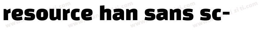 resource han sans sc字体转换